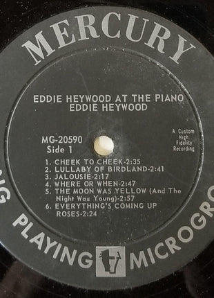Eddie Heywood : Eddie Heywood At The Piano (LP, Album, Mono, Lam)
