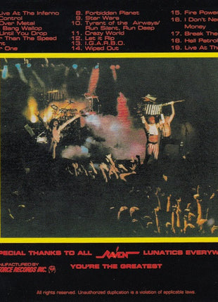 Raven (6) : Live At The Inferno (CD, Album)