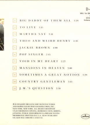 John Cougar Mellencamp : Big Daddy (CD, Album, Club)