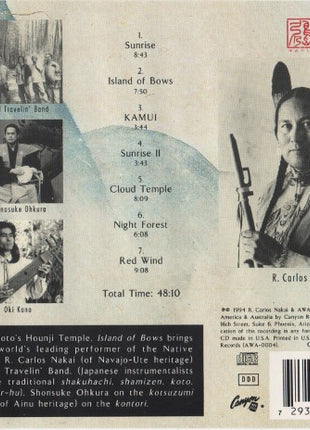 R. Carlos Nakai With Wind Travelin' Band, Shonosuke Okhura*, Oki Kano* : Island Of Bows (CD, Album)