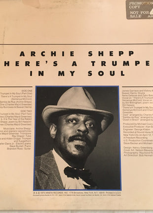 Archie Shepp : There's A Trumpet In My Soul (LP, Album, Promo)