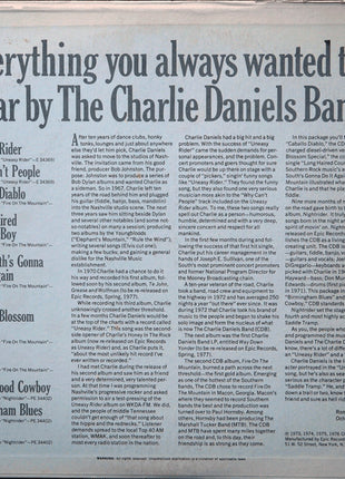 The Charlie Daniels Band : "Everything You Always Wanted To Hear By The Charlie Daniels Band But Were Afraid To Ask For" (LP, Comp, Promo)