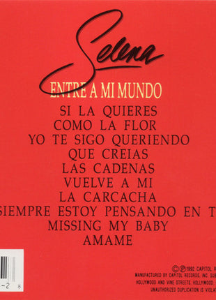Selena : Entre A Mi Mundo (CD, Album, RE)