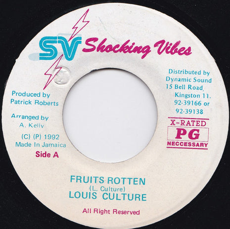 Louis Culture* : Fruits Rotten (7", Single)
