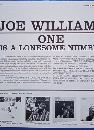 Joe Williams : One Is A Lonesome Number (LP, Album)