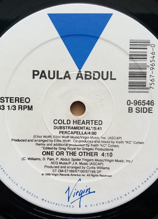 Paula Abdul : Cold Hearted (12", Single, SP)