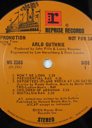 Arlo Guthrie : Arlo Guthrie (LP, Album, Promo)