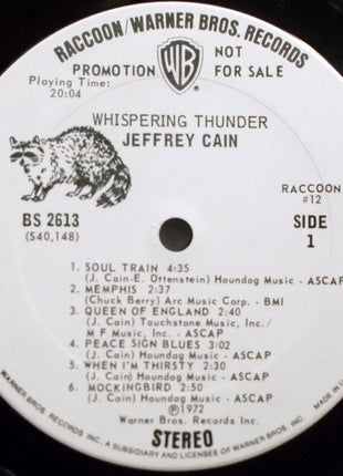 Jeffrey Cain (2) : Whispering Thunder (LP, Album, Promo)