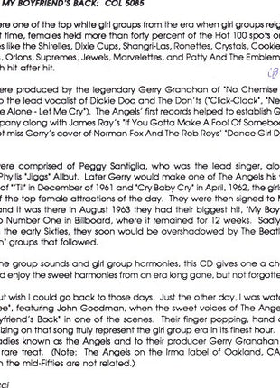 The Angels (3) : My Boyfriends Back Golden Classics (CD, Comp)