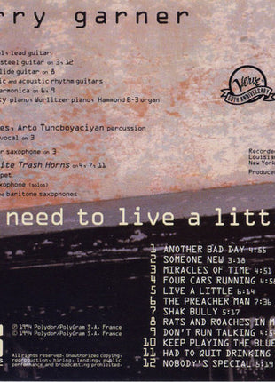 Larry Garner : You Need To Live A Little (CD, Album)