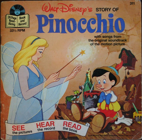 Unknown Artist : Walt Disney's Story Of Pinocchio (7", RE)