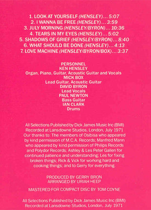 Uriah Heep : Look At Yourself (CD, Album, RE)