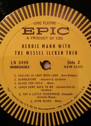 Herbie Mann With  The Wessel Ilcken Trio* : Herbie Mann With The Wessel Ilcken Trio (LP, Album, Mono)