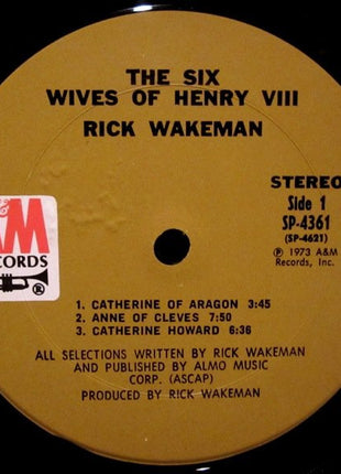 Rick Wakeman : The Six Wives Of Henry VIII (LP, Album, Pit)