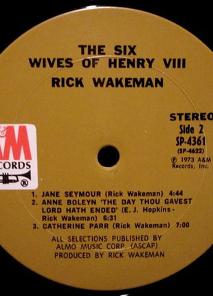 Rick Wakeman : The Six Wives Of Henry VIII (LP, Album, Pit)