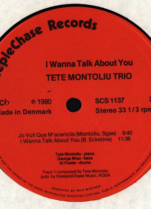 Tete Montoliu Trio : I Wanna Talk About You (LP)