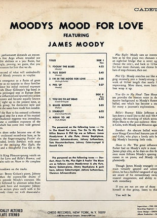James Moody : Moody's Mood For Love (LP, Album, RE)