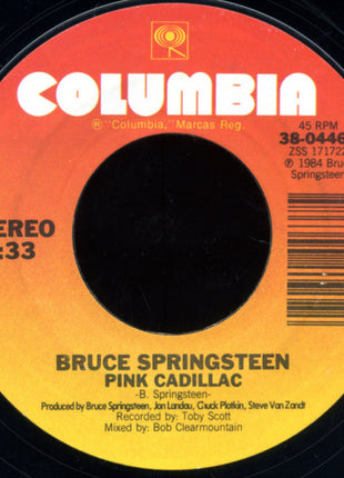 Bruce Springsteen : Dancing In The Dark / Pink Cadillac (7", Single, Styrene, Pit)