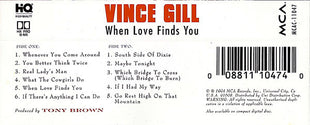Vince Gill : When Love Finds You (Cass, Album)