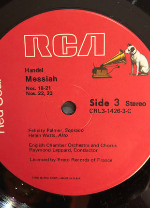 Georg Friedrich Händel, Felicity Palmer, Helen Watts, Ryland Davies, John Shirley-Quirk, English Chamber Orchestra And English Chamber Orchestra Choir, Raymond Leppard : Messiah (3xLP, Album + Box)