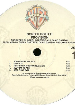 Scritti Politti : Provision (LP, Album, Spe)