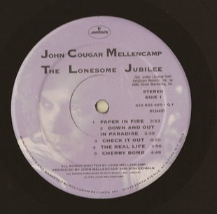 John Cougar Mellencamp : The Lonesome Jubilee (LP, Album, Club, NON)
