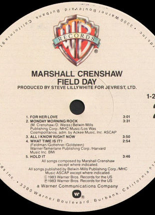 Marshall Crenshaw : Field Day (LP, Album, Win)