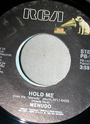 Menudo : Hold Me / When I Dance With You (7", Single, Styrene, Ind)