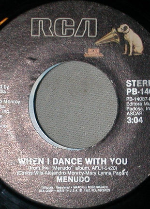 Menudo : Hold Me / When I Dance With You (7", Single, Styrene, Ind)