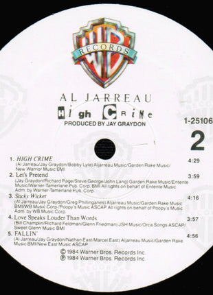 Al Jarreau : High Crime (LP, Album, Spe)