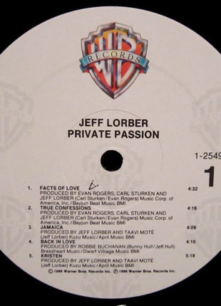 Jeff Lorber Featuring Karyn White And Michael Jeffries : Private Passion (LP, Album, All)