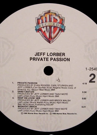 Jeff Lorber Featuring Karyn White And Michael Jeffries : Private Passion (LP, Album, All)