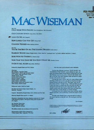 Mac Wiseman : Mac Wiseman  (LP, Album)