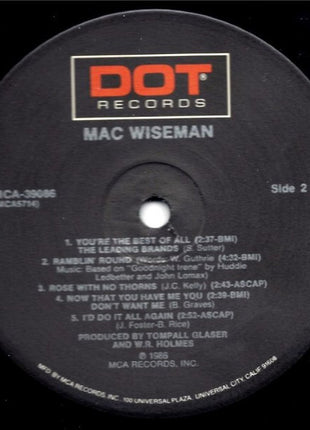 Mac Wiseman : Mac Wiseman  (LP, Album)