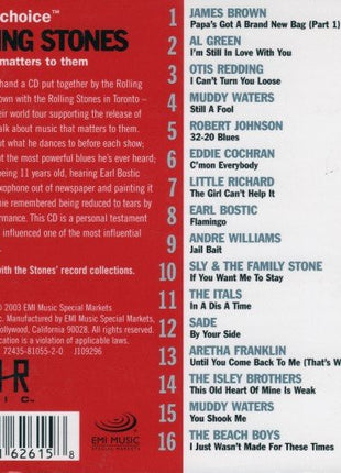 Various : Artist's Choice - Rolling Stones, Music That Matters To Them (CD, Comp)