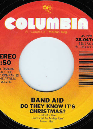 Band Aid : Do They Know It's Christmas? (7", Single, Styrene, Pit)