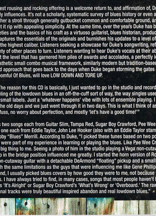 The Duke Robillard Band : Low Down And Tore Up (CD, Album)