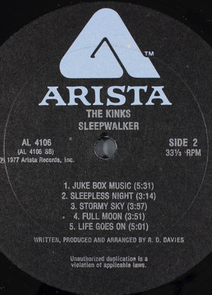 The Kinks : Sleepwalker (LP, Album)