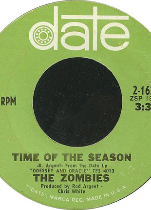 The Zombies : Time Of The Season (7", Single, Styrene, Pit)