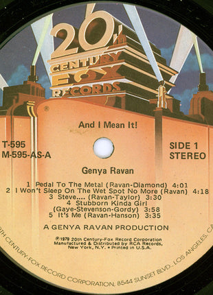 Genya Ravan : ...And I Mean It! (LP, Album)
