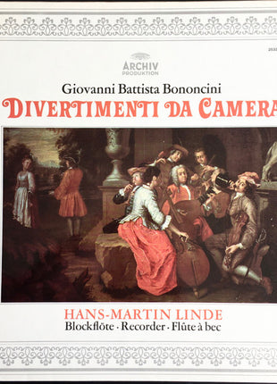 Giovanni Bononcini - Hans-Martin Linde : Divertimenti Da Camera (LP, Gat)