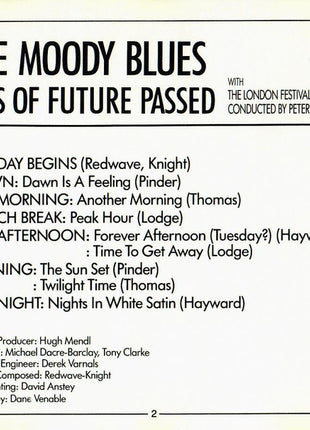 The Moody Blues : Days Of Future Passed (CD, Album, Club, RE)