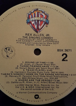 Rex Allen Jr. : The Singing Cowboy (LP)