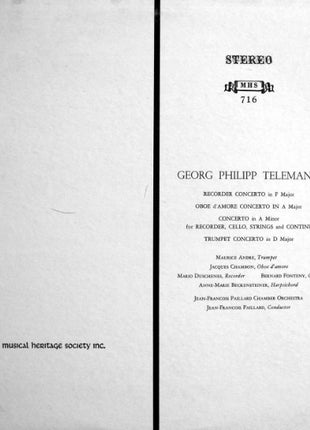 Georg Philipp Telemann, Jean-François Paillard : Georg Phillip Telemann (LP)