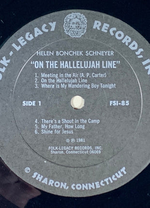 Helen Bonchek Schneyer : On The Hallelujah Line (LP, Album)