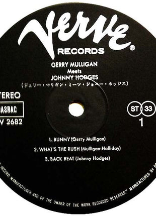 Gerry Mulligan & Johnny Hodges : Gerry Mulligan Meets Johnny Hodges (LP, Album, RE)
