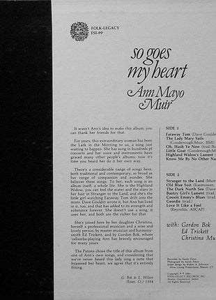 Ann Mayo Muir : So Goes My Heart (LP, Album)