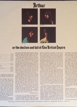 The Kinks : Arthur Or The Decline And Fall Of The British Empire (LP, Album, Pit)