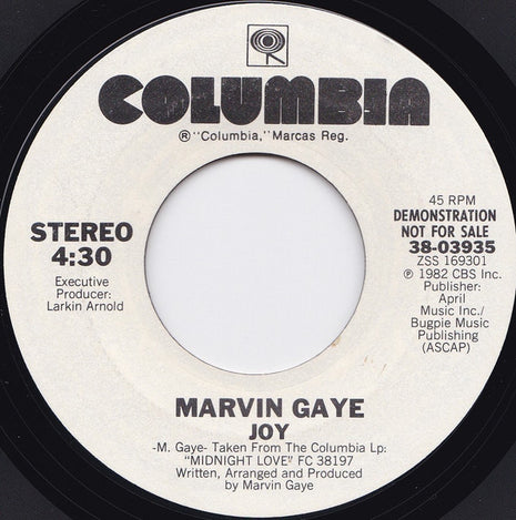 Marvin Gaye : Joy (7", Promo)