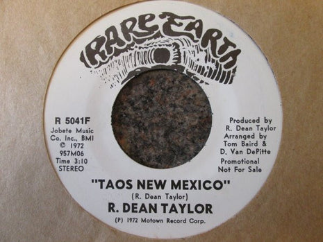 R. Dean Taylor : Taos New Mexico  (7", Mono, Promo)